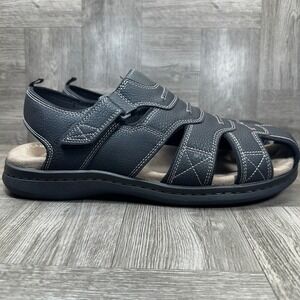 Dockers Fisherman Sandals Mens 12W Black NEW Comfort Memory Foam Wide NEW